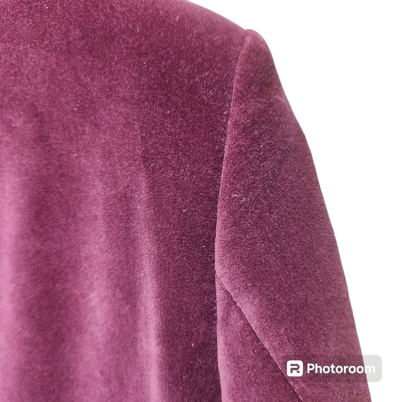 Dragonfly Vintage Burgundy 6 Pocket Velvet by Chinese Dragon Blazer Sz. L - Picture 5 of 9